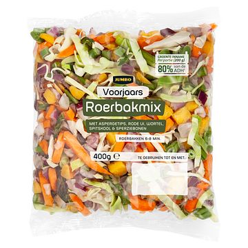 Foto van 2 voor € 3,50 | jumbo voorjaars roerbakmix 400g aanbieding bij jumbo