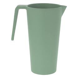 Foto van Schenkkan/waterkan - groen - 1500 ml - melamine - d10 x h21 cm - schenkkannen