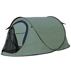 Foto van Orange85 pop up tent - camping - groen - 220x120x95cm - nylon - lichtgewichttenten