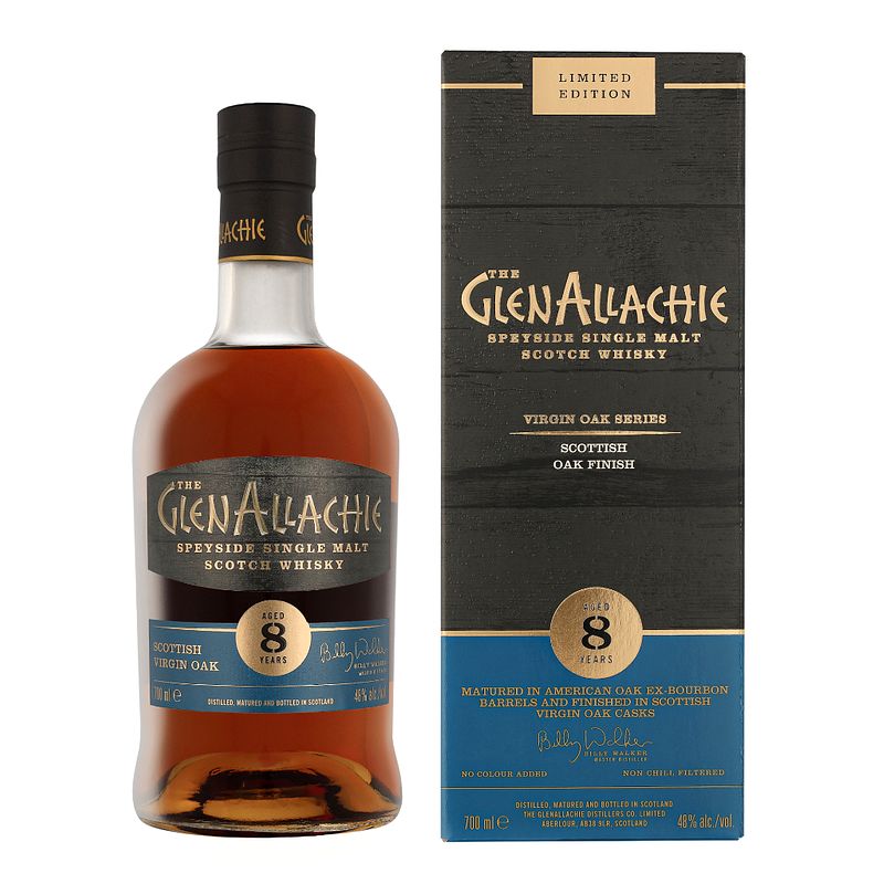 Foto van Glenallachie 8 years scottish virgin oak whisky + giftbox
