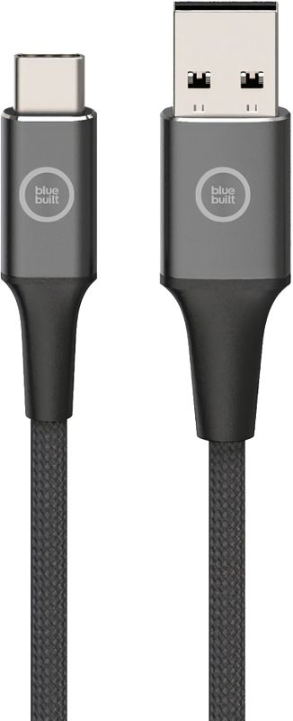 Foto van Bluebuilt usb a naar usb c kabel 1,5m nylon zwart