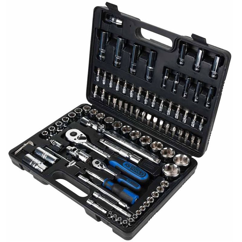 Foto van Ks tools chromeplus ratelsleutel-, doppen- en bit set 96-dlg 918.0796