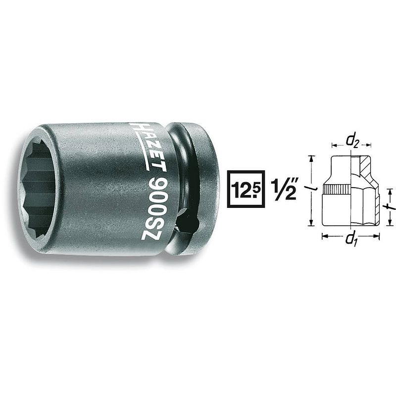 Foto van Hazet hazet 900sz-14 dop (zeskant) kracht-dopsleutelinzet 14 mm 1/2 (12.5 mm)