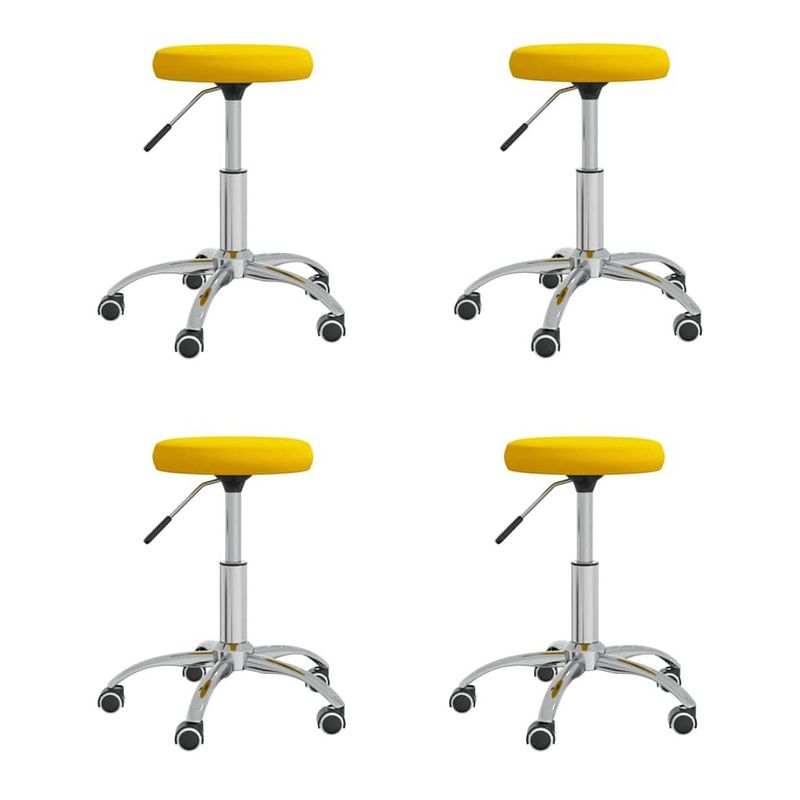 Foto van Vidaxl eetkamerstoelen 4 st fluweel mosterdgeel