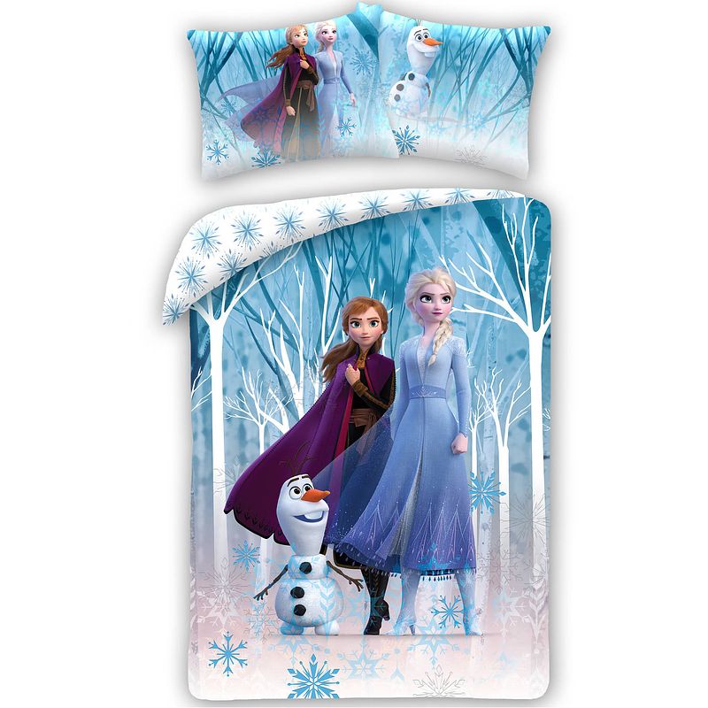 Foto van Disney frozen dekbedovertrek, winterland - eenpersoons - 140 x 200 cm - katoen