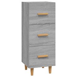 Foto van Vidaxl dressoir 34,5x34x90 cm bewerkt hout grijs sonoma eikenkleurig