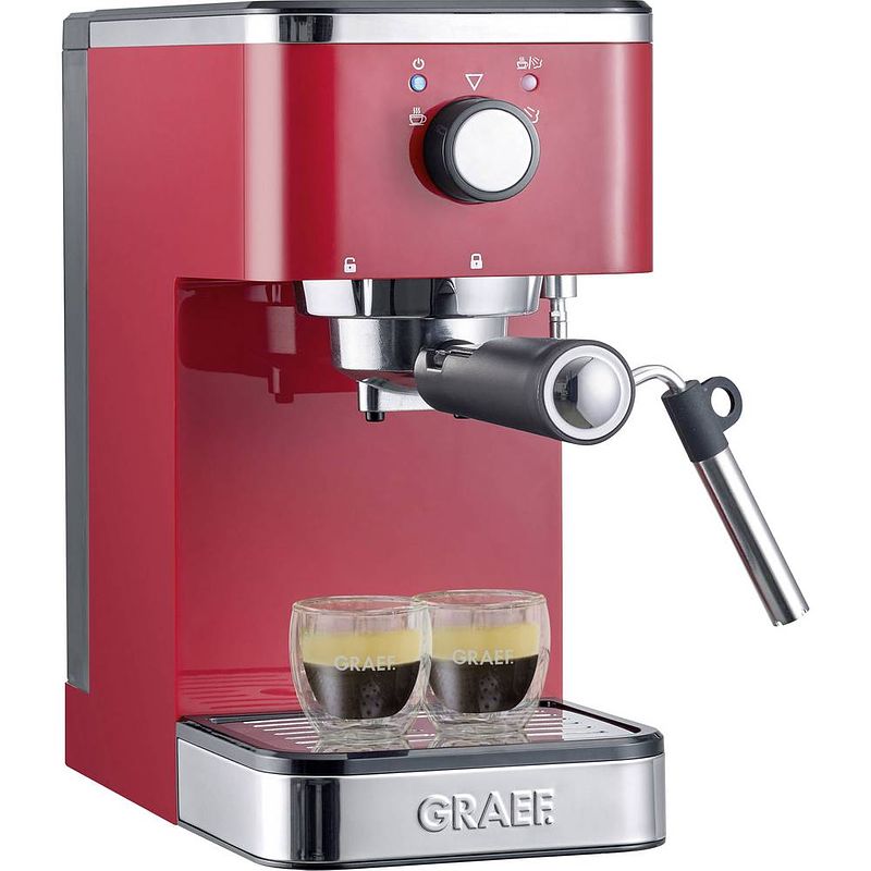 Foto van Graef salita espressomachine met filterhouder rood 1400 w