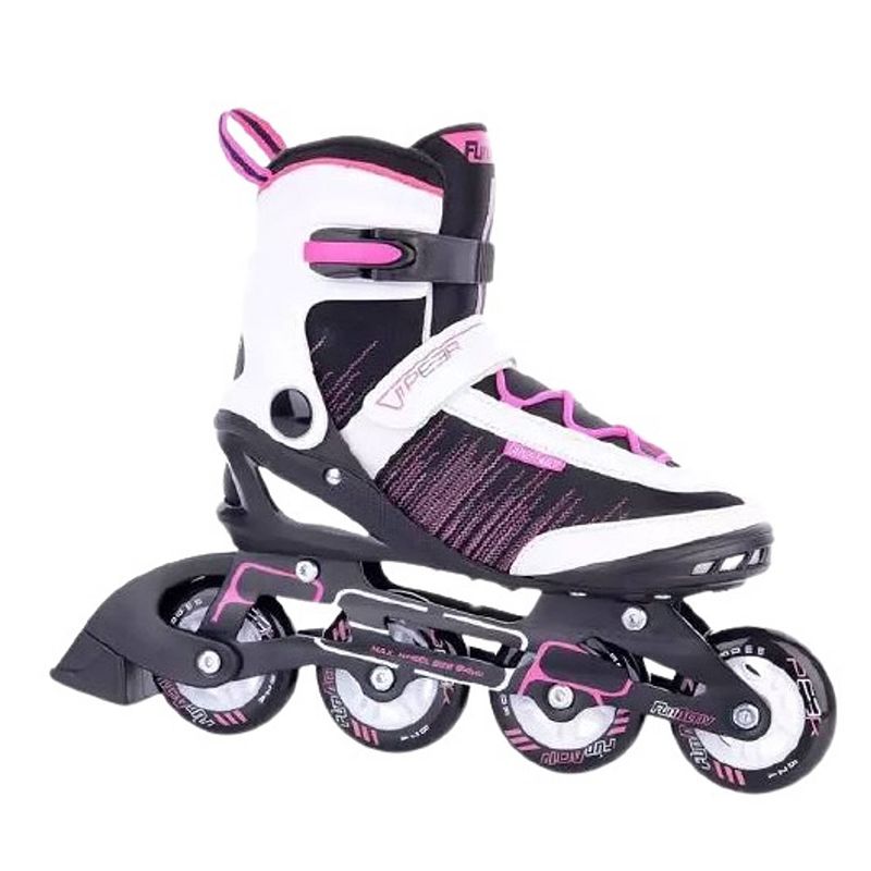 Foto van Funactiv inlineskates peer iii dames zwart/roze/wit maat 38