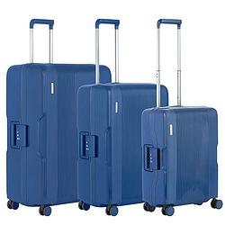 Foto van Carryon protector luxe kofferset - tsa koffers met 4-delige packer set - kliksloten - ultralicht - blauw