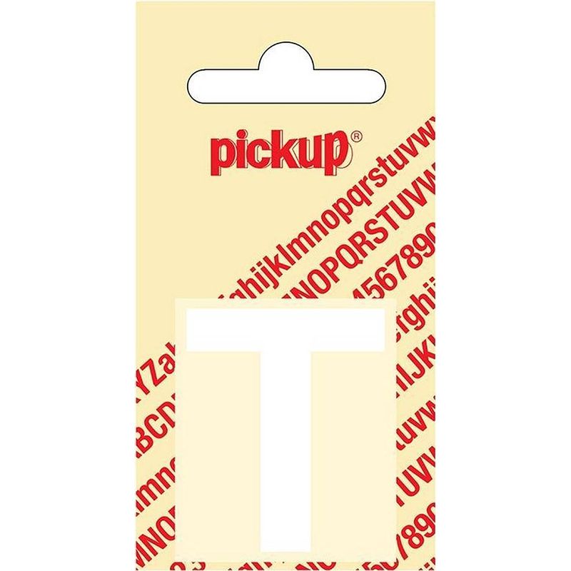 Foto van Plakletter helvetica 40 mm sticker witte letter t