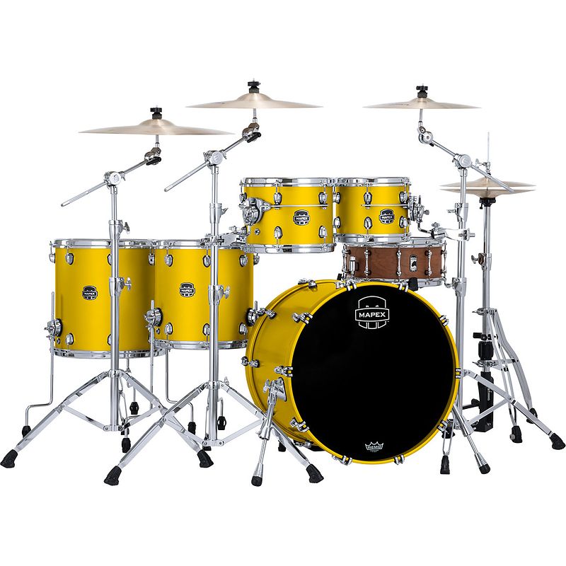 Foto van Mapex se628xm saturn evolution maple stage+ tuscan yellow 5-delige shellset