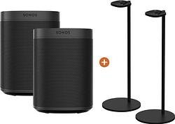 Foto van Sonos one sl duopack + sonos speaker standaard paar zwart