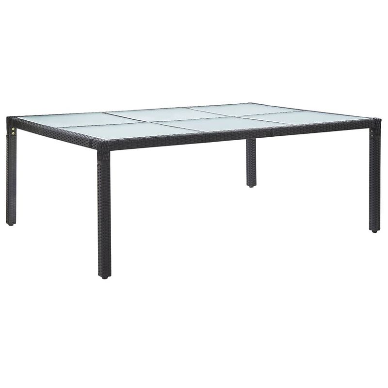 Foto van Vidaxl tuintafel 200x150x74 cm poly rattan zwart