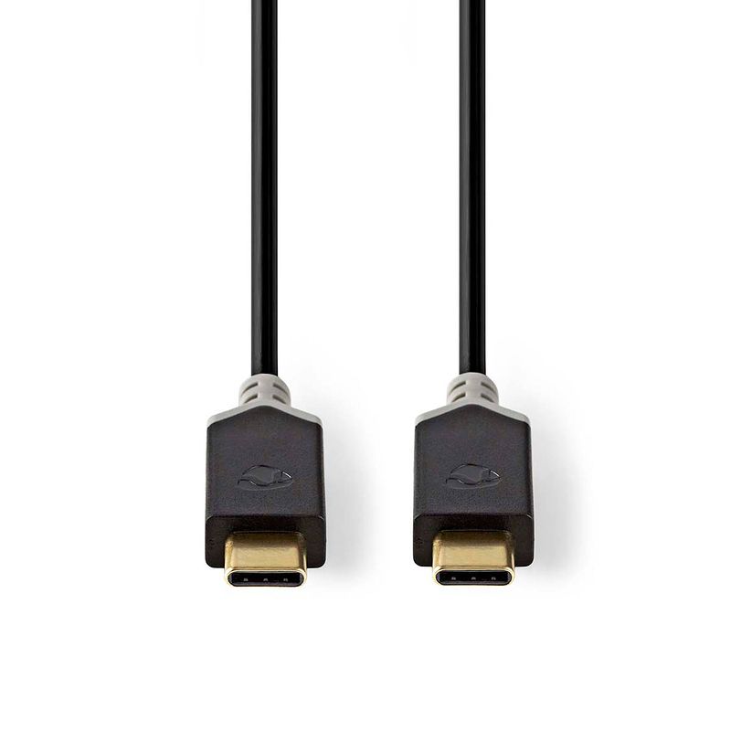 Foto van Nedis usb-kabel - antraciet - 1.00 m