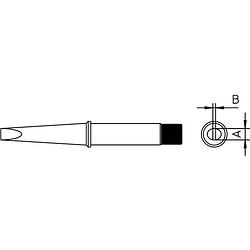 Foto van Weller 4ct6c7-1 soldeerpunt beitelvorm, recht grootte soldeerpunt 3.2 mm inhoud: 1 stuk(s)