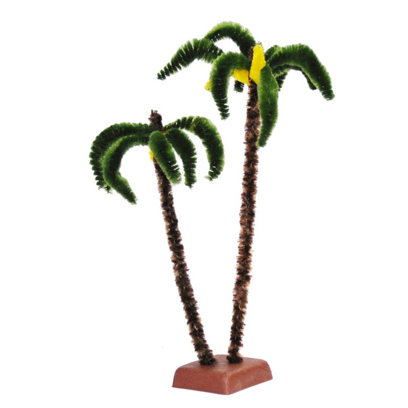 Foto van Euromarchi miniatuur palmboompje - 22 cm - kunststof - beeldjes