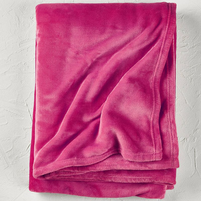 Foto van De witte lietaer fleece deken snuggly cerise - 150 x 200 cm - roze