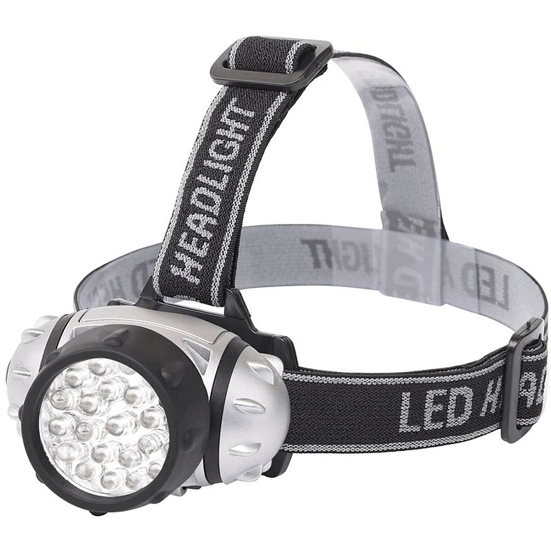 Foto van Led hoofdlamp - aigi slico - waterdicht - 50 meter - kantelbaar - 23 led's - 1.1w - zilver vervangt 9w