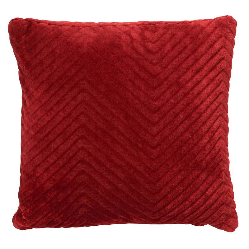 Foto van Dutch decor zico - kussenhoes met patroon 45x45 cm merlot - rood - rood