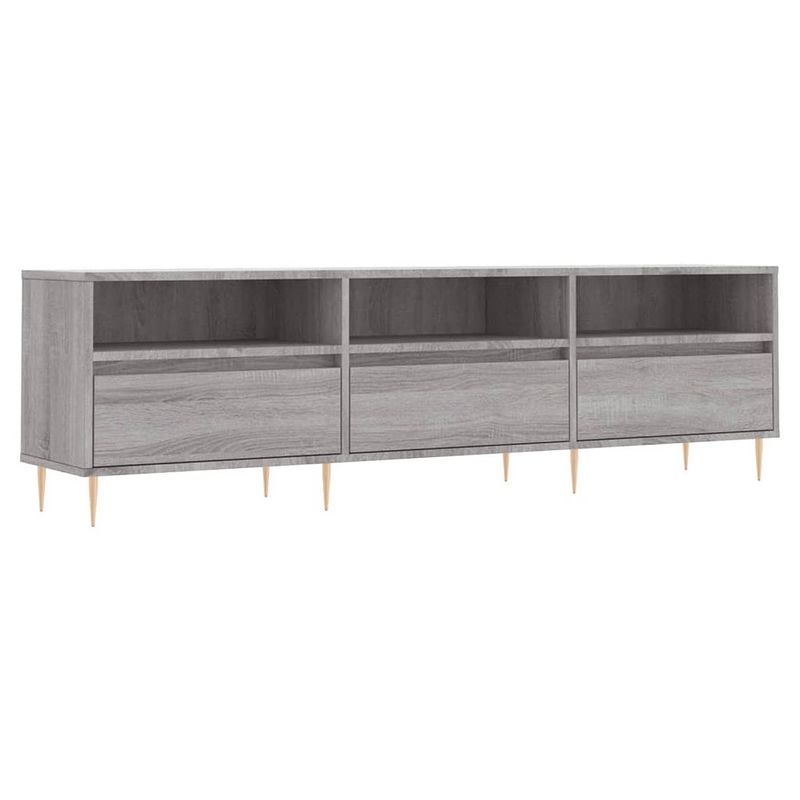 Foto van The living store tv-meubel - grijs sonoma eiken - 150 x 30 x 44.5 cm - opbergruimte