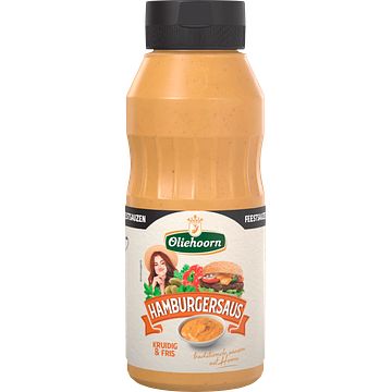 Foto van Oliehoorn hamburgersaus 270ml bij jumbo