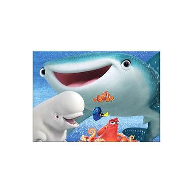 Foto van Art for the home canvas finding dory shark - blauw - 70x50 cm - leen bakker