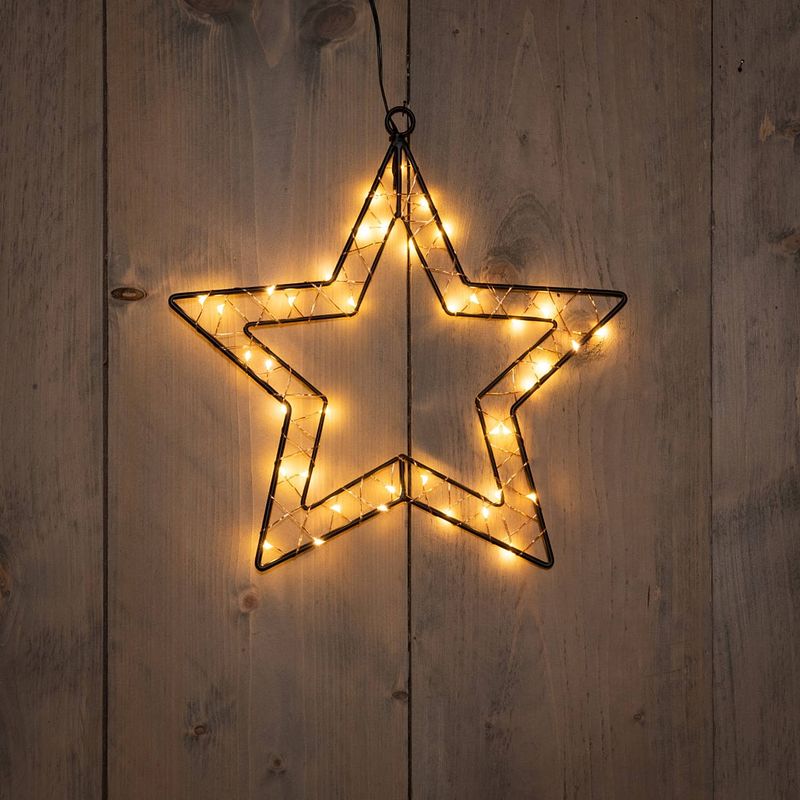 Foto van Anna'ss collection - b.o.t. outdoor black star 30x30,5 cm40led classic