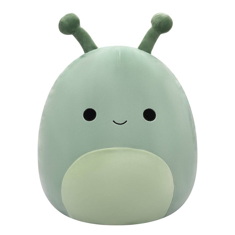 Foto van Squishmallows knuffel preeto de olijfgroene slak - 40 cm