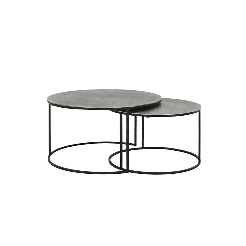 Foto van Light & living - salontafel rengo set van 2 - 76x76x41cm - grijs