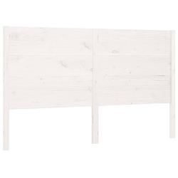 Foto van The living store houten hoofdeinde - wit - 156 x 4 x 100 cm - massief grenenhout