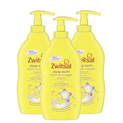 Foto van Zwitsal - slaap zacht - bad & wasgel - lavendel - 3 x 400ml - voordeelpack