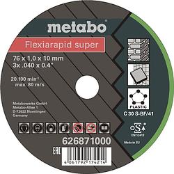 Foto van Metabo flexiarapid super 626871000 doorslijpschijf recht 76 mm 10 mm 1 stuk(s)