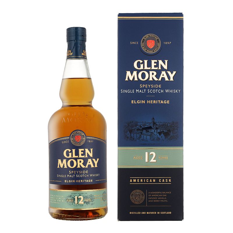 Foto van Glen moray 12 years 70cl whisky