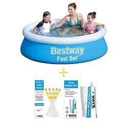 Foto van Bestway zwembad - fast set - 183 x 51 cm - inclusief reparatiesetje & 75 teststrips