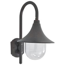 Foto van Vidaxl tuin wandlamp e27 42 cm aluminium brons