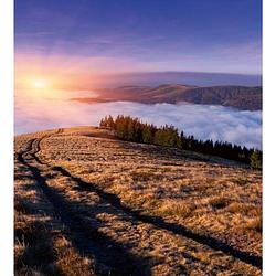 Foto van Dimex sunrise in mountains vlies fotobehang 225x250cm 3-banen