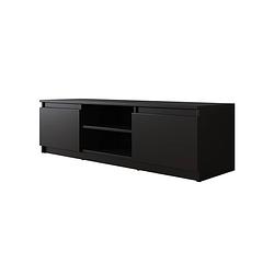 Foto van Meubella tv-meubel diaz - mat zwart - 120 cm