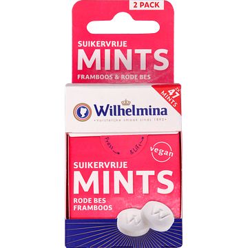 Foto van Wilhelmina mints f / rb suikervrij 2x30g bij jumbo