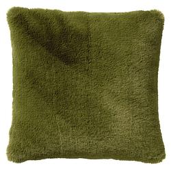 Foto van Dutch decor zaya - sierkussen unikleur calliste green 45x45 cm - groen - groen