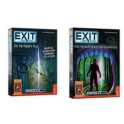 Foto van Spellenbundel - 2 stuks - bordspel - exit de verlaten hut & exit het verschrikkelijke spookhuis