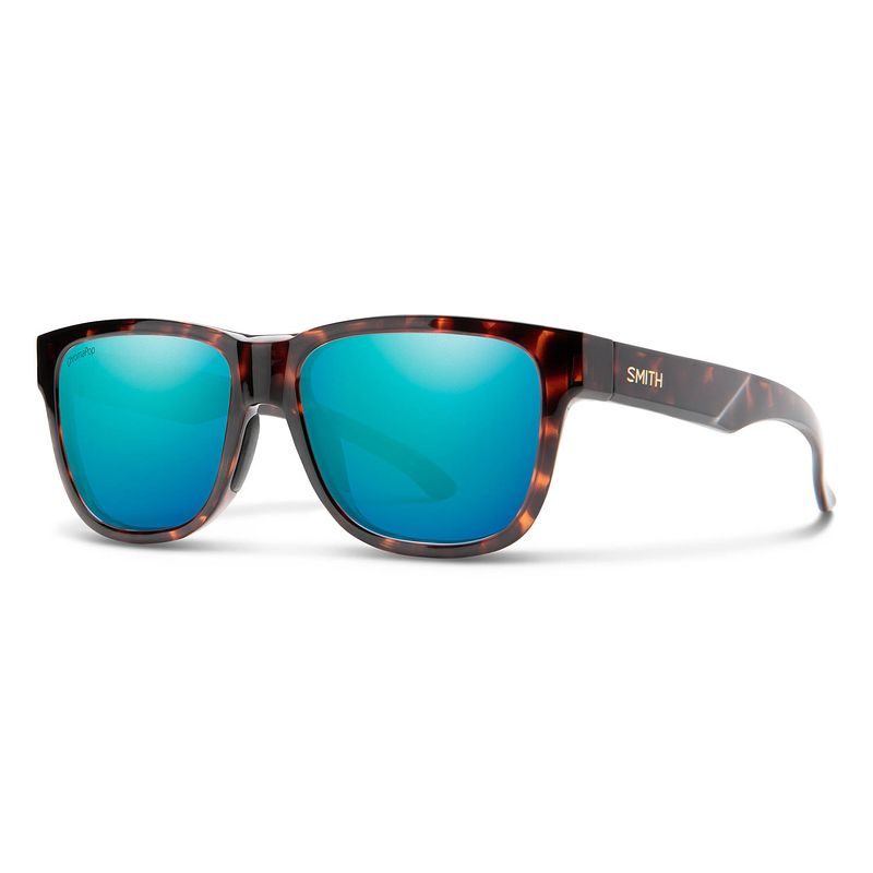 Foto van Smith lowdown slim 2 zonnebril unisex donkerbruin havana/ blauw