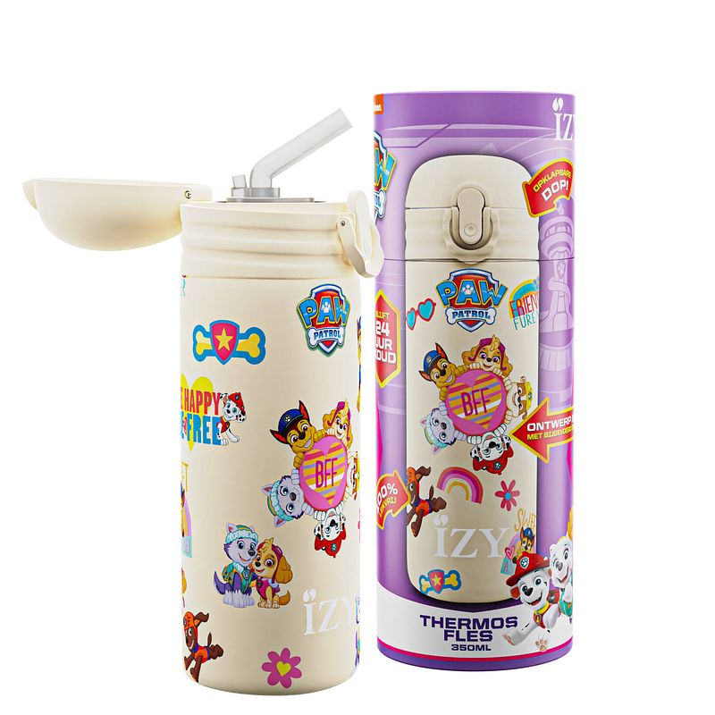 Foto van Izy kids x paw patrol - thermosfles/isoleerfles 350 ml - friends furever