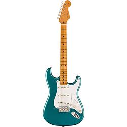 Foto van Fender vintera ii 50s stratocaster mn ocean turquoise elektrische gitaar met deluxe gigbag