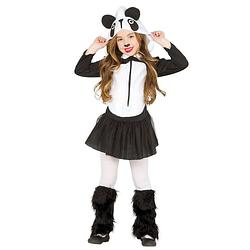 Foto van Dierenpak panda verkleedjurkje voor meisjes - carnavalskleding/outfit panda 10-12 jaar (140-152)