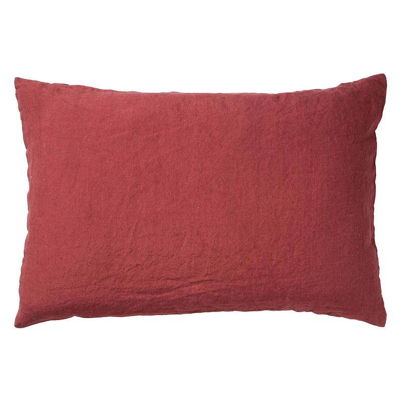 Foto van Dutch decor linn - sierkussen linnen merlot 40x60 cm - rood - rood