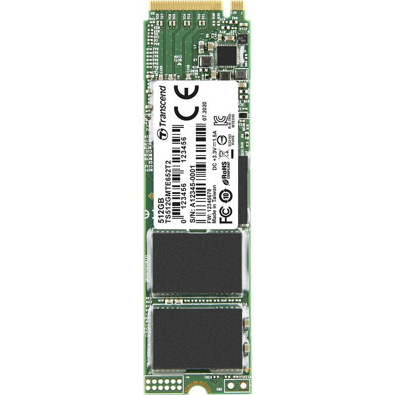 Foto van Transcend mte652t2 512 gb nvme/pcie m.2 ssd 2280 harde schijf pcie nvme 3.0 x4 retail ts512gmte652t2