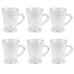 Foto van Haes deco - mokken set van 6 - 6x8x8 cm / 95 ml - glas - mok