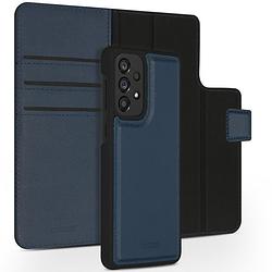 Foto van Accezz premium leather 2 in 1 wallet book case voor samsung galaxy a33 telefoonhoesje blauw