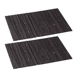 Foto van 6x stuks rechthoekige bamboe placemats donker bruin 30 x 45 cm - placemats