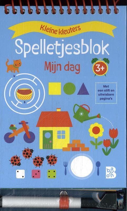 Foto van Spelletjesblok met viltstift 3+ mijn dag - hardcover (9789403232676)